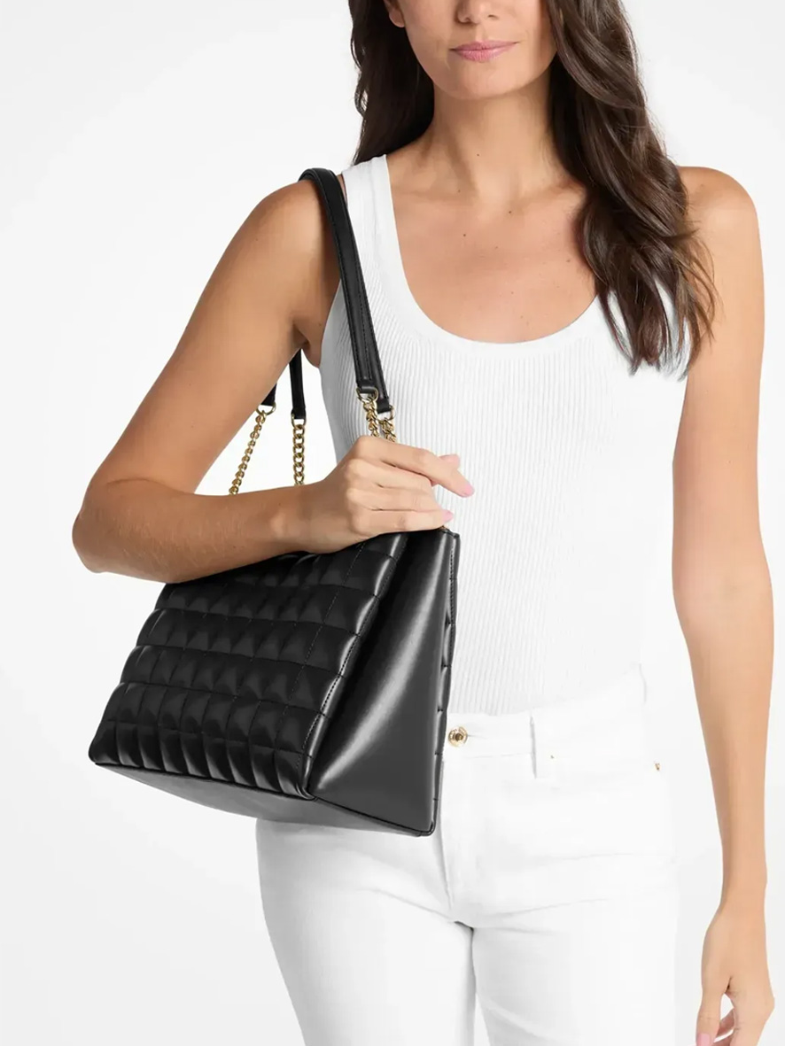Michael Kors Soho Medium Quilted Tote Bag Black