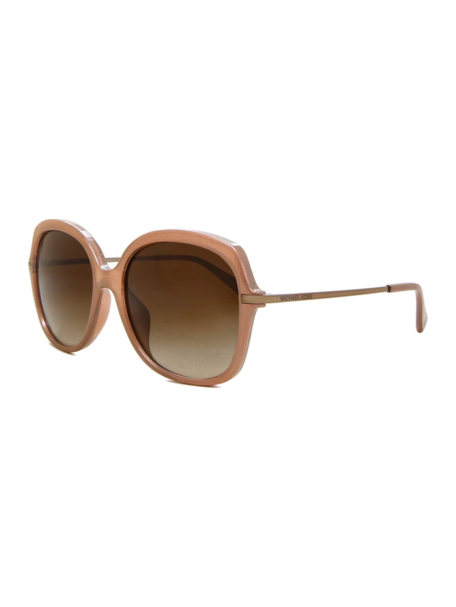 Michael Kors Geneva Sunglasses Blush Caramel Brown Frame Dark Brown Gradient Lenses